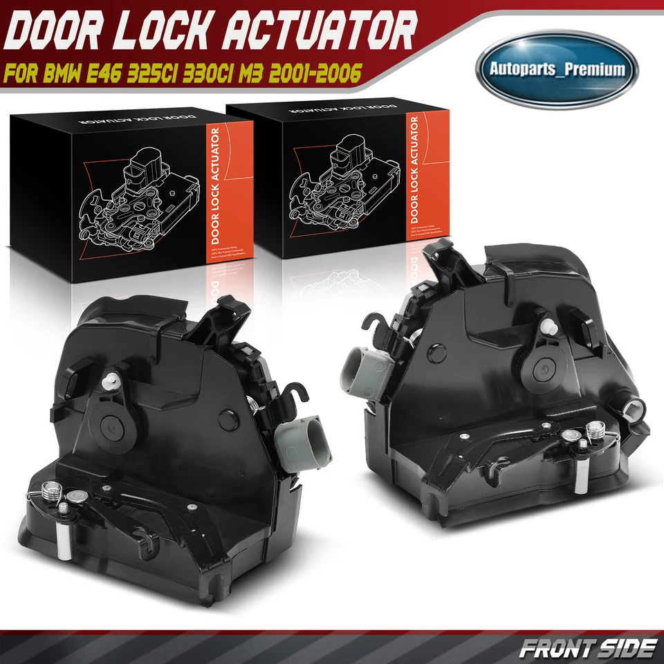 2pcs Front Side Door Lock Actuator Motor for BMW E46 325Ci 330Ci M3 2001-2006 - Image 1 of 4