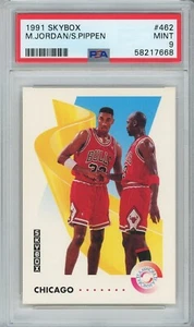 1991 Skybox #462 Michael Jordan/Scottie Pippen PSA 9 - Picture 1 of 2