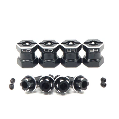 CNC machined Alloy hex adaptor 15mm wide for 12mm hex wheels- BLACK - Image 1 of 4