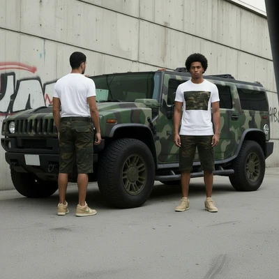 *REGAL WEAR* ~CAMOUFLAGE~ •CARGO SHORTS• - Image 1 of 4