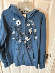 Disney Nightmare Before Christmas Jack & Sally Hoodie Jacket Halloween size XL - Picture 1 of 7