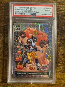 2023 Panini Donruss Optic - Super Bowl Downtown Marshall Faulk #SBD-MF PSA 10 - Picture 1 of 2