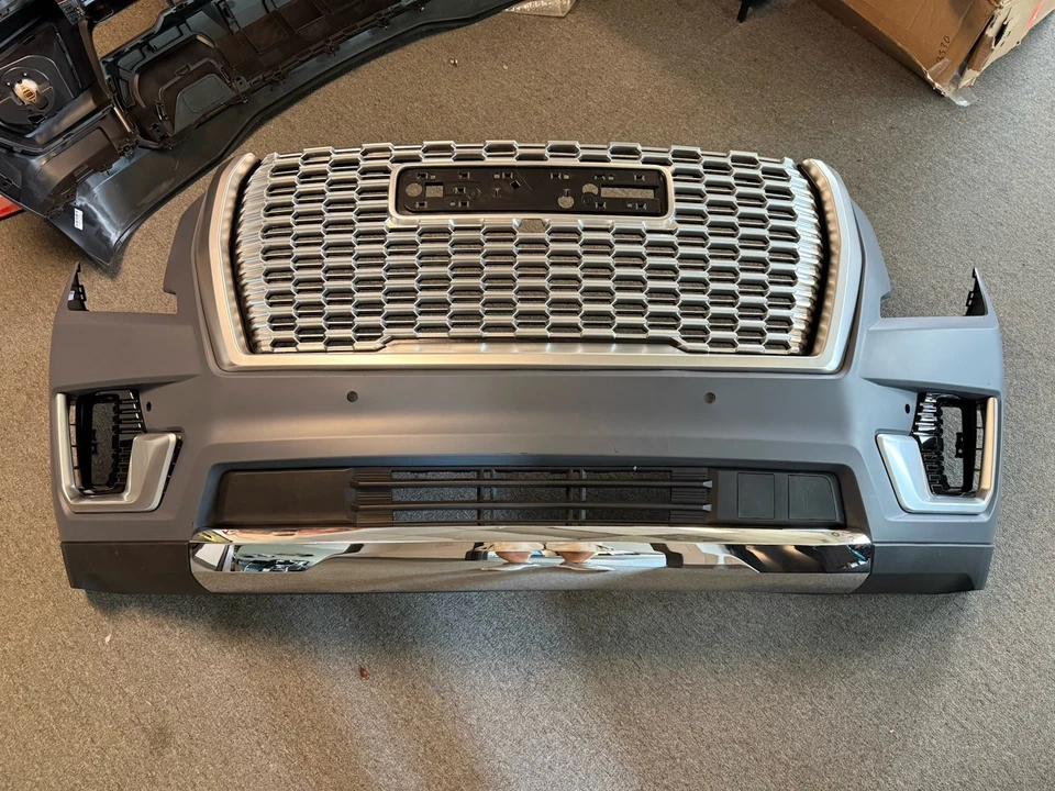 Fit 2021 - 2024 GMC Yukon Front Bumper Assembly with Grille W/ 4 Sensor Hole - Image 1 of 4