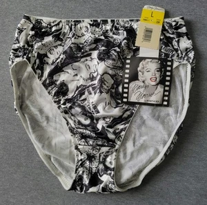 Warner's Marilyn Monroe Satin Stretch Hi-Cut Brief Panties VTG NEW NWT Large - Picture 1 of 9