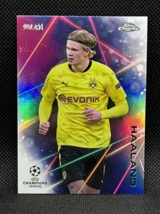 2020-21 Topps Chrome X Steve Aoki UEFA Neon Future #NL-1 Erling Haaland Lazers - Imagen 1 de 2