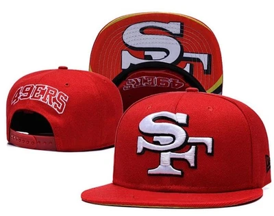 San Francisco 49ers Snapback Hat Adjustable Red SF Logo NFL Football Cap - Image 1 of 2