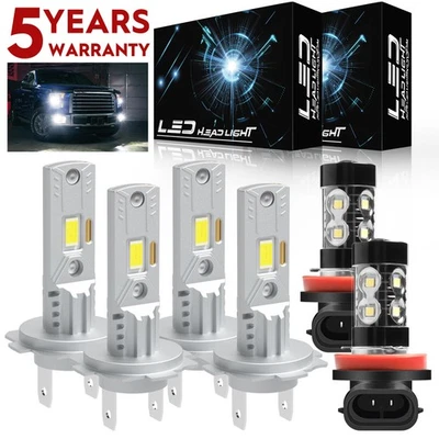 For BMW 128i 135i 2008-2013 LED Headlight High Low Beam Fog Light Bulb Combo - Image 1 of 4