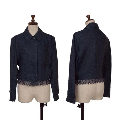 Chaqueta de lino cambiante de encaje con dobladillo Chanel talla 38 (K-159361) Foto 1 de 4