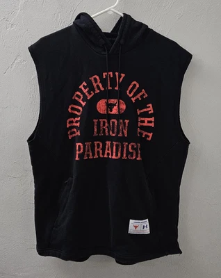 Under Armour Project Rock Hoodie Iron Paradise Sleeveless Black Mens Size Large  - Image 1 of 4