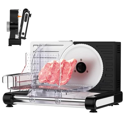 Máquina fatiadora de carne para casa – 120W Deli cortador de carne com lâmina de 6,7", ajuste... - Imagem 1 de 4