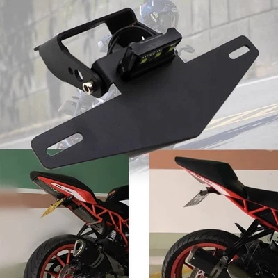 Fit For KTM RC390 DUKE390 2017-2019 License Plate Holder Tail Bracket LED Foto 1 de 4