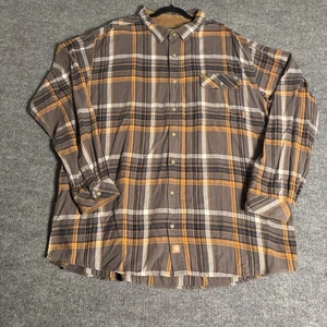 Legendary Whitetails Flannel Shirt Mens 3XT Brown Orange Plaid Buck Camp Outdoor - Picture 1 of 15