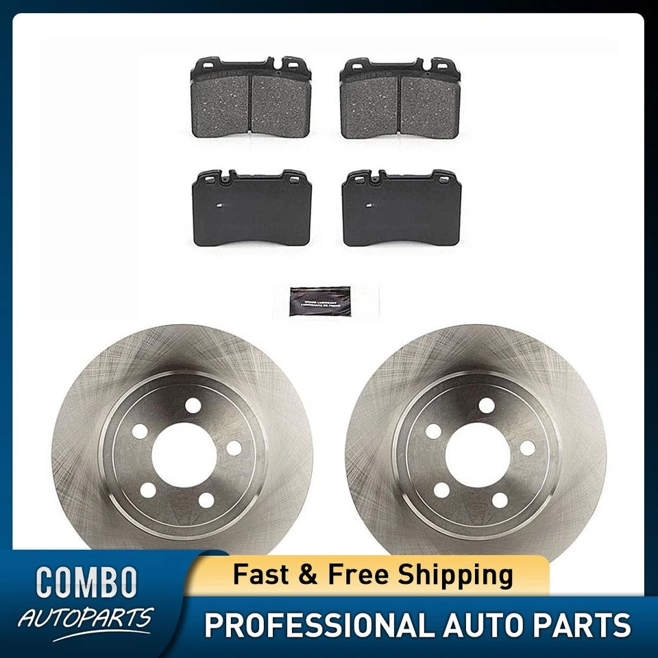 Front Disc Brake Pad Set Disc Brake Rotor fits 1993-1993 Mercedes-Benz 300TE - Image 1 of 4