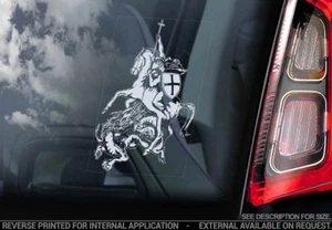 KNIGHTS TEMPLAR, Car Sticker, St George Dragon Freemason Masonry Window Decal V5 - Picture 1 of 1