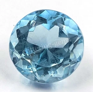 10.55 CT Round Cut Natural Blue Aquamarine IGL Certified Loose Gemstone M25 - Picture 1 of 9