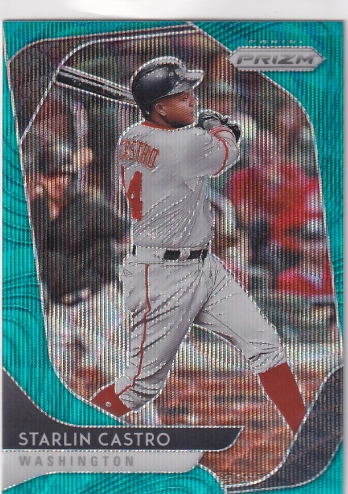 Prizms Blue Wave Starlin Castro Nationals Yankees Marlins Parallels 2020 Z3974 Foto 1 de 1