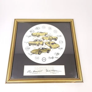 Corvette Limited Signed Zora Duntov Dave McLellan 40th Anniversary Framed Plaque - Picture 1 of 11