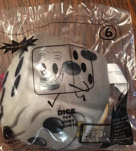 McDonalds 2017 Emoji Movie plush Happy Meal Toy DICE 🎲 #6  NEW - Picture 1 of 2