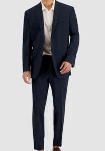 $396 Marc New York Men's Blue Solid Modern-Fit Jacket Pants 2-Piece Suit 40R - Picture 1 of 5