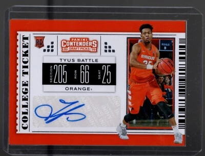 Tyus Battle 2019 Contenders Draft Picks Auto #115 College Ticket RC - Image 1 of 2