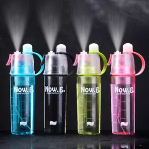 600ML Wasserflasche mit Stroh Drink Spray Cup Radfahren Wandern Sport im Freien - Bild 1 von 18