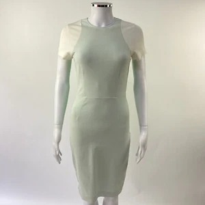 Stella McCartney Womens Bodycon Dress - Cream & Green - Size 40 UK 8 - Picture 1 of 13
