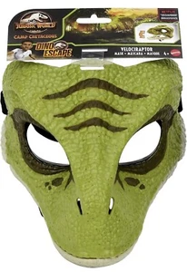 Jurassic World Camp Kreidezeit Dino Escape grüne Velociraptor Maske NEU RAR - Bild 1 von 2