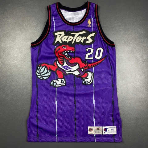 100% Authentic Damon Stoudamire Champion 96 97 Raptors Pro Cut Game Jersey 46+3" Cover
