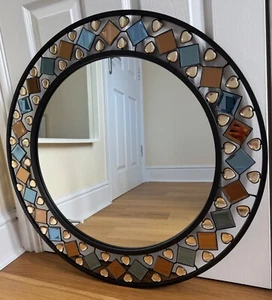 Global Gem Edge Round Wall Mirror Dunelm - Picture 1 of 1