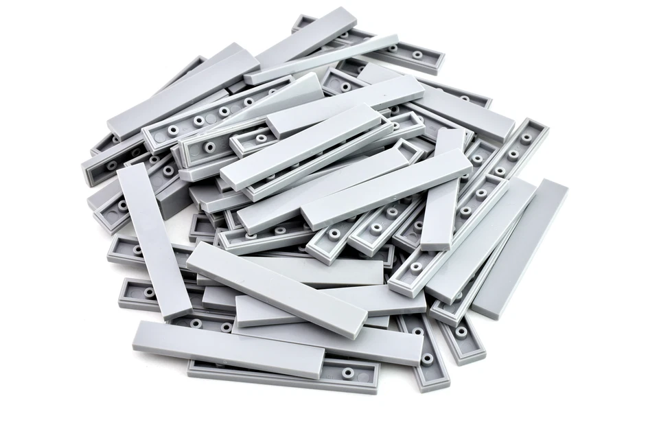 Azulejo 1x6 Gris Azulado Claro Acabado Suave X50 - Piezas y Piezas Compatibles Gris Foto 1 de 1