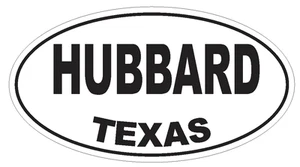 Hubbard Texas Oval Autoaufkleber oder Helmaufkleber D3501 Euro Oval - Bild 1 von 1