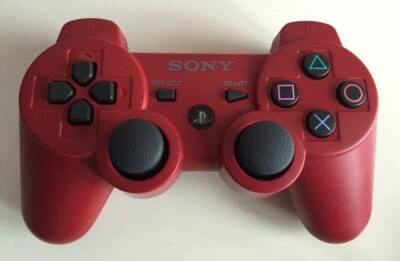 Controlador inalámbrico rojo genuino OEM SONY PlayStation 3 PS3 Sixaxis Dualshock 3 Foto 1 de 2