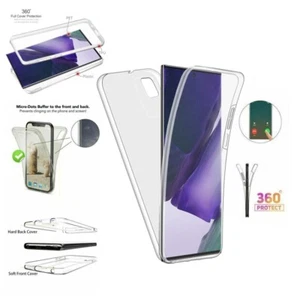 Funda transparente de teléfono frontal y posterior con protección completa 360 para Samsung Galaxy Note20 5G - Imagen 1 de 12