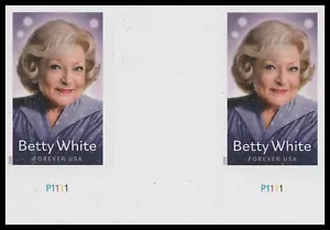 US 5976a Betty White imperf NDC vert gutter plate pair MNH 2025 - Picture 1 of 1