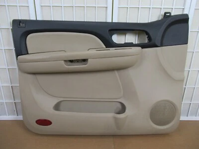 07-09 Chevy GMC Tahoe Suburban Yukon Left Two Tone TAN BLACK Power Door Panel Foto 1 de 4