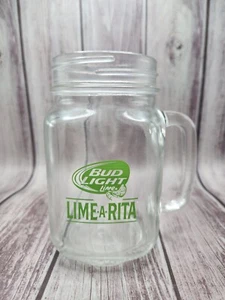 Bud Light Lime Lime-A-Rita Margarita Mason Jar Mug Beer Breweriana - Picture 1 of 4