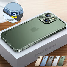 For iPhone 13 Pro Max 12 Pro Max 11 Aluminium Metal Frame Matte Clear Case Cover
