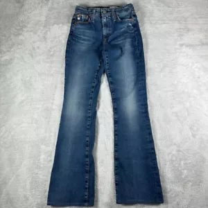 Adriano Goldschmied Jeans Womens 25x32 Farrah Bootcut Wide Leg Pants Dark AG - Picture 1 of 16