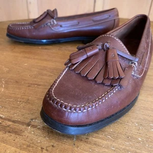 Cole Haan Tan Kiltie Tassel Loafers Mens 8.5 D - Picture 1 of 12