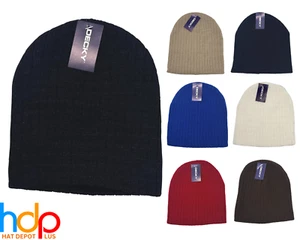 Decky Short Knit Cable Beanie Acryl Wintermütze Snowboard Ski Mütze bis 7 3/8 - Bild 1 von 56
