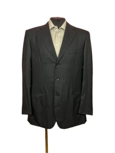 brioni parlamento per braun super 180 wool classic blaser striped rich gift man - Picture 1 of 6