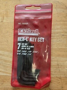 Eklind Hex L-Key Combo - Black 7 Key 5/64-1/4 NO 69207 - Picture 1 of 1