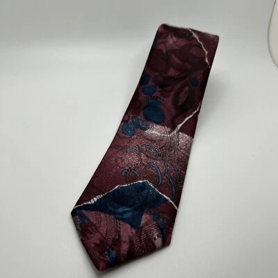 Pierre Cardin Necktie Abstract Paisley Sleek Suave Skinny - Image 1 of 4