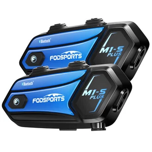 2xFodsports M1-S Plus Motorrad Gegensprechanlage 10 Fahrer Bluetooth Intercom FM - Bild 1 von 14