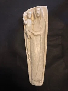 Goebel West Germany Madonna & Child wall plaque modernist MCM 1966 bas-relief - Picture 1 of 7