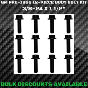 1960-1966 Chevrolet C10 Upper Lower DOOR HINGE Body Bolts 3/8-24 X 1 1/2" GM OEM - Picture 1 of 2