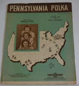 Vintage Sheet Music Pennsylvania Polka Andrews Sisters Decca Australian - Picture 1 of 2