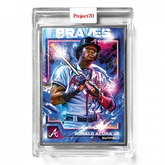 Topps Project70 #587 2004 Ronald Acuna Jr - Mikael B Artist Proof 19/51 - Image 1 of 2