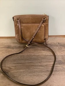 Tignanello Braun Leder Crossbody Organizer Verstellbarer Riemen Handtasche 9x7x2,5 - Bild 1 von 9
