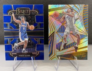 Tyrese Maxey - 2023-24 Select #44 - Revolution #66  - 2 Card Lot - 76ers - Picture 1 of 3